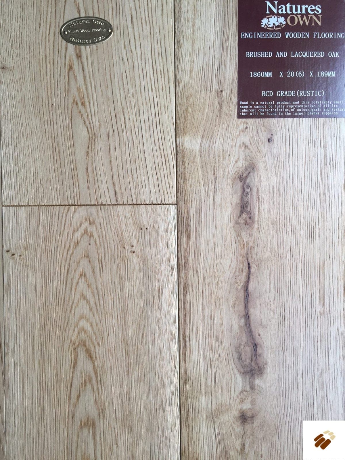 NATURES OWN Oak Brushed & Matt Lacquered (20/6 x 190mm