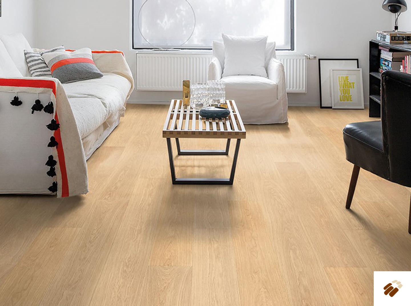 quick step: lpu1283 – white varnished oak planks