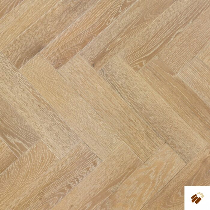 V4 Wood Flooring : Zigzag Herringbone ZB102 Nordic Beach Brushed & Colour Stained , Hardwax Oiled (15/4 x 90mm)