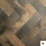 V4 Wood Flooring : Zigzag Herringbone ZB105 Foundry Steel Distressed & Colour Stained , UV Oiled (15/4 x 90mm)