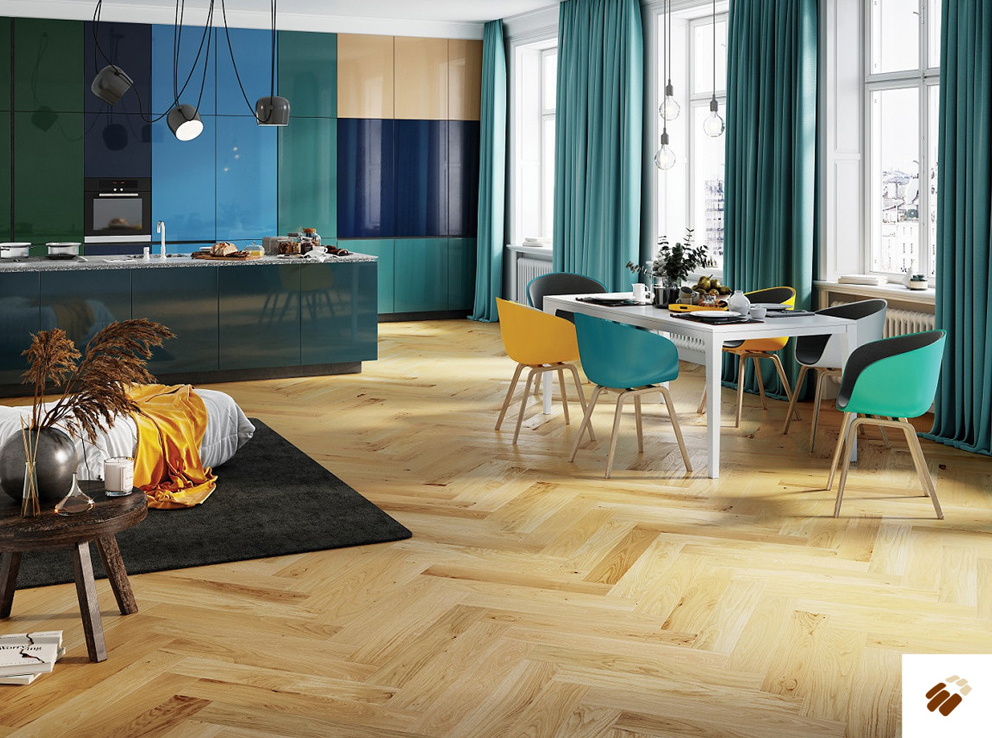 atkinson & kirby: par2001 siwa oak brushed & matt lacquered (14/2.5 x 130mm)