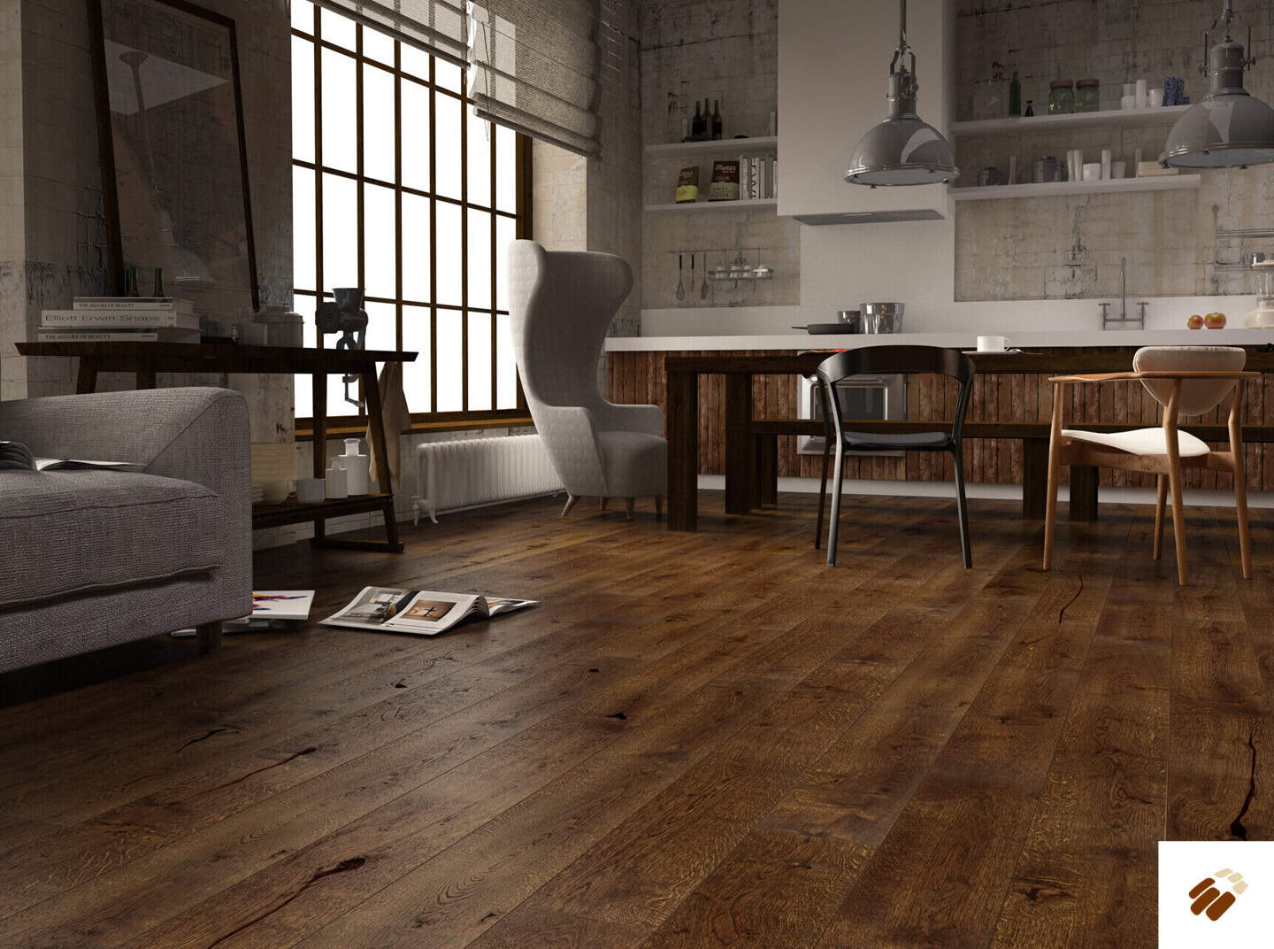 atkinson & kirby: con2009 finsbury oak brushed & matt lacquered (14/2.5 x 180mm)