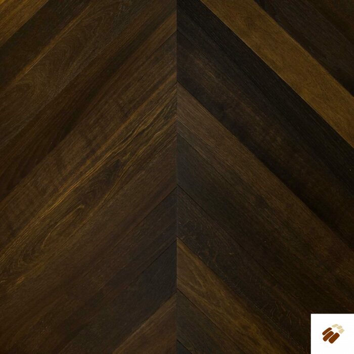 V4 Wood Flooring : Chevron CV103 Smoked Oak Brushed & Smoked, Natural Oiled (10/4 x 90mm)