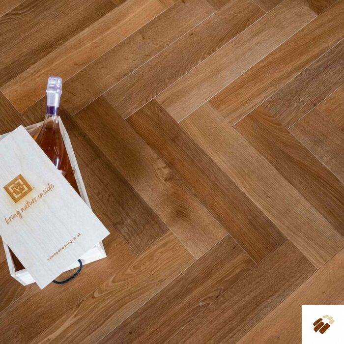V4 Wood Flooring : Tundra TH106 Thermo Oak Herringbone Brushed & Thermo Treated, Natural Oiled (15/4 x 100mm)