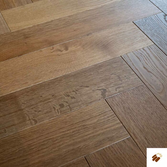 V4 Wood Flooring : Tundra TH106 Thermo Oak Herringbone Brushed & Thermo Treated, Natural Oiled (15/4 x 100mm)