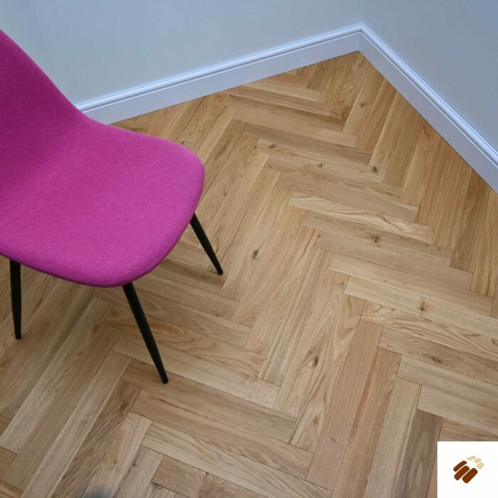 V4 Wood Flooring : Tundra TH107 Natural Oak Herringbone Brushed & UV Oiled (11/4 x 70mm)