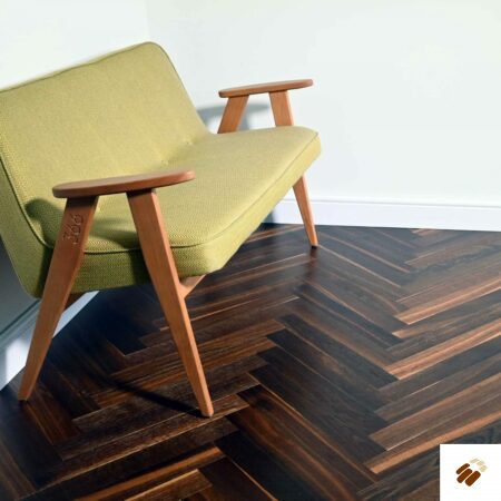 V4 Wood Flooring : Tundra TH108 Smoked Oak Herringbone Brushed & Smoked, UV Oiled (11/4 x 70mm)