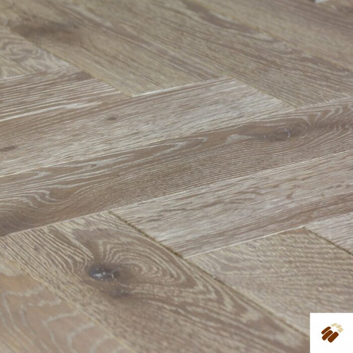 V4 Wood Flooring : Zigzag Herringbone ZB103 Silver Haze Brushed & Colour Stained , Hardwax Oiled (15/4 x 90mm)