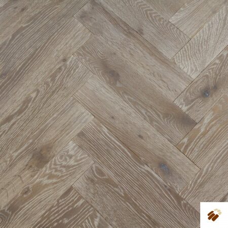 V4 Wood Flooring : Zigzag Herringbone ZB103 Silver Haze Brushed & Colour Stained , Hardwax Oiled (15/4 x 90mm)