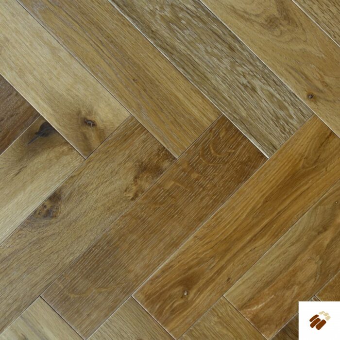 V4 Wood Flooring : Zigzag Herringbone ZB201 Smoked Oak, Brushed & Colour Stained, UV Oiled (15/4 x 90mm)