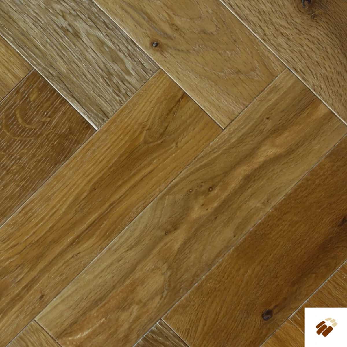 V4 Wood Flooring : Zigzag Herringbone ZB201 Smoked Oak, Brushed & Colour Stained, UV Oiled (15/4 x 90mm)