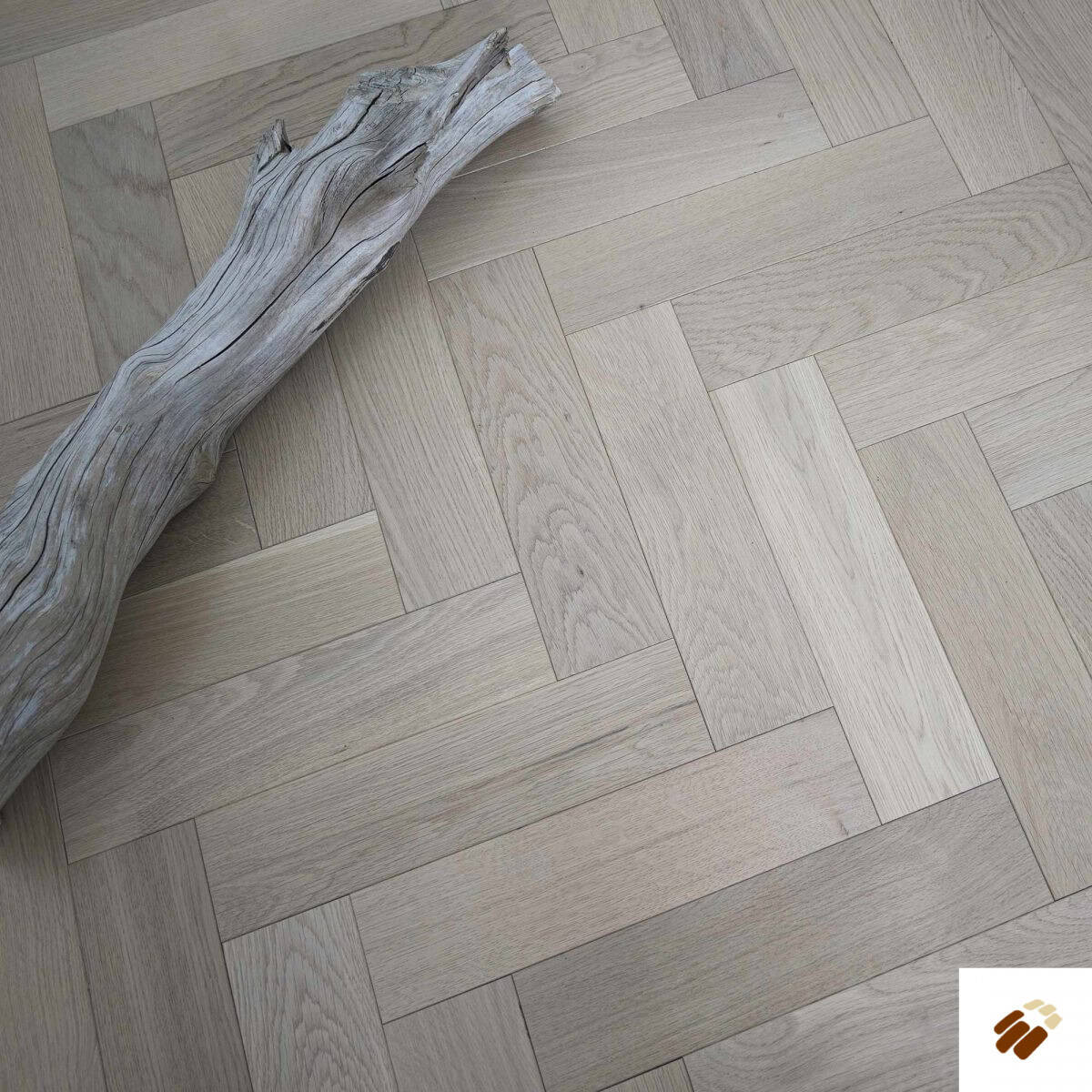 V4 Wood Flooring : Zigzag Herringbone ZB204 Shore Drift Oak, Brushed & Invisible Lacquered, Invisible Matt Lacquered (15/4 x 90mm)