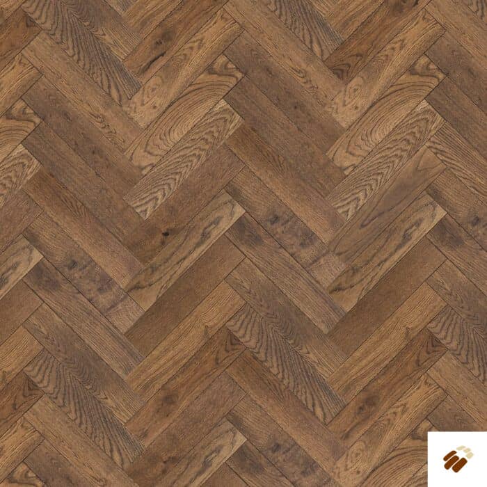v4 wood flooring : deco parquet herringbone zb206 tannery brown distressed bevels & colour oiled rustic oak (14/3 x 90mm)