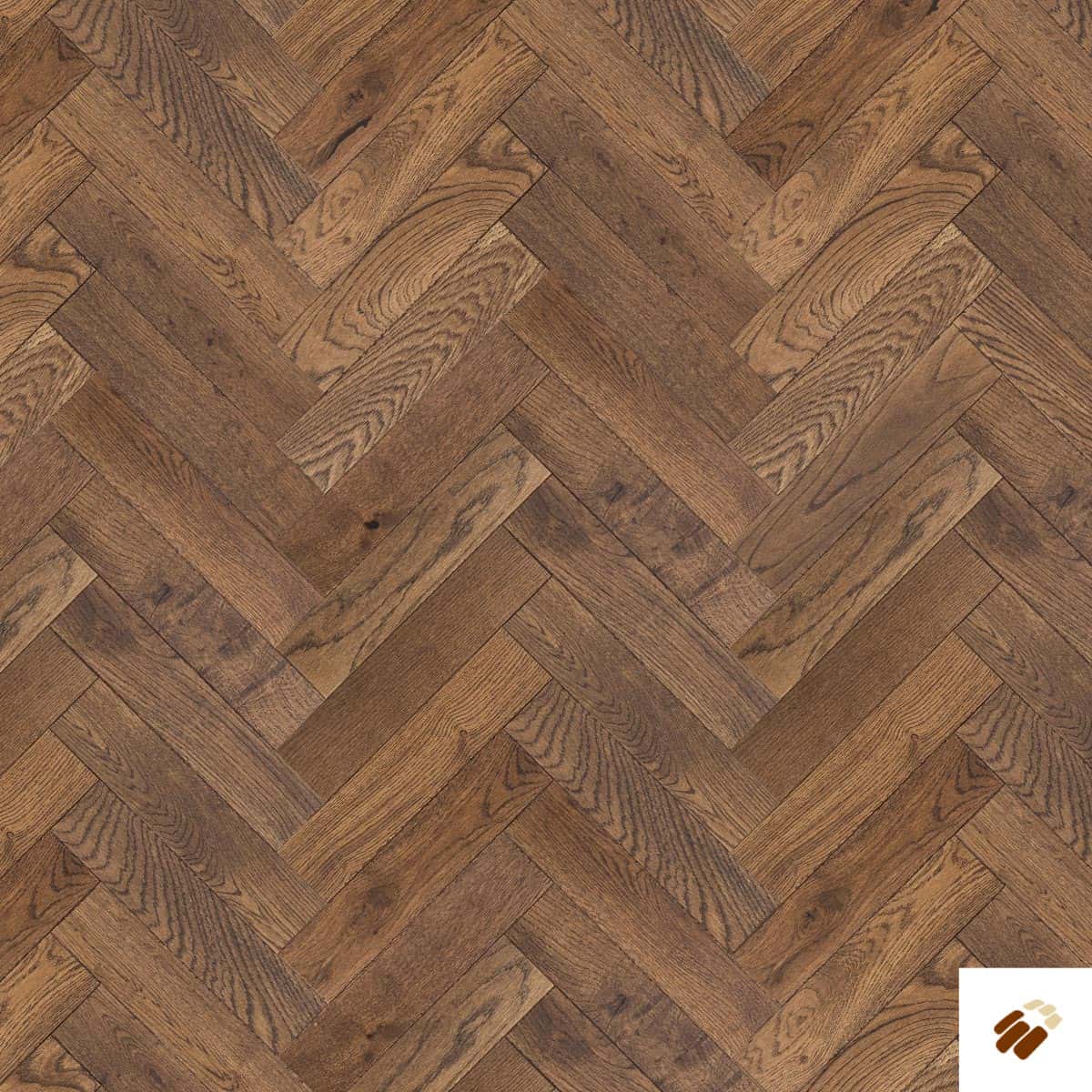 v4 wood flooring : deco parquet herringbone zb206 tannery brown distressed bevels & colour oiled rustic oak (14/3 x 90mm)
