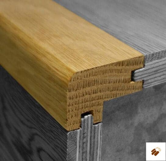 solid oak stair nosing double grooved – 1m